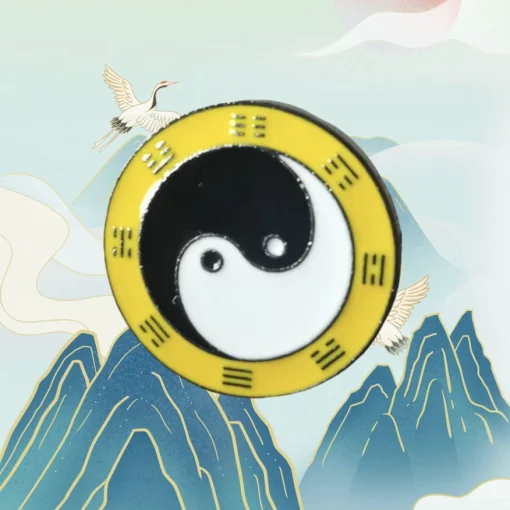 Kaiguang Taoist Brooch – Eight Trigrams Tai Chi Badge