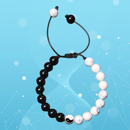 Yin Yang Tai Chi Bracelet – Natural Stone Beads for Couples