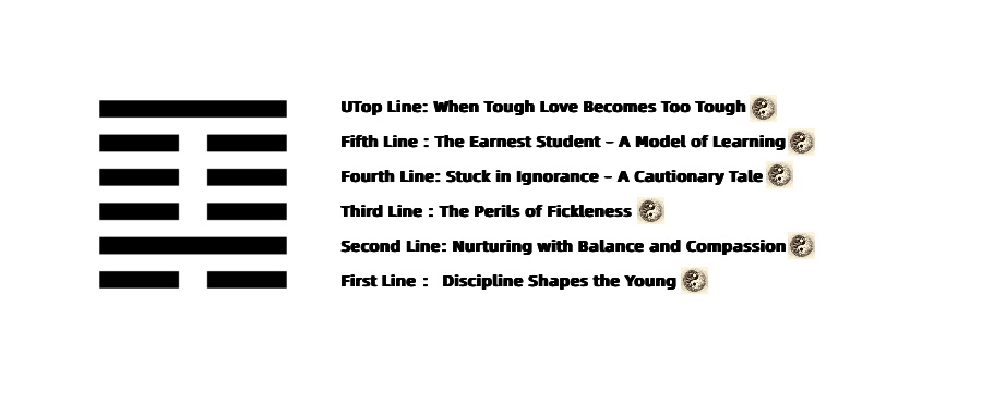 I Ching Hexagrams:Meng Trigram(䷃) 2 meng I Ching